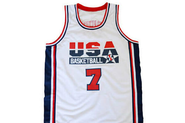Larry Bird #7 Team USA Basketball Jersey White