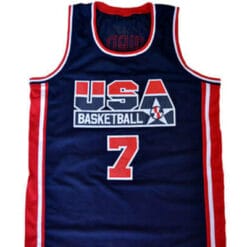 Larry Bird #7 Team USA Basketball Jersey Navy Blue