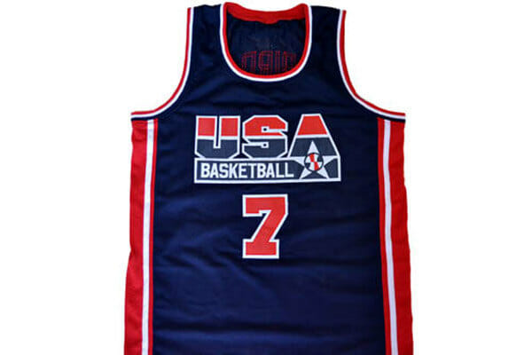 Larry Bird #7 Team USA Basketball Jersey Navy Blue
