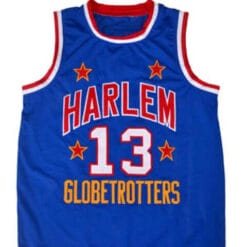 Wilt Chamberlain #13 Harlem Globetrotters Basketball Jersey Blue