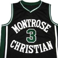 Alternative view of Kevin Durant #3 Montrose High School Basketball Jersey Black