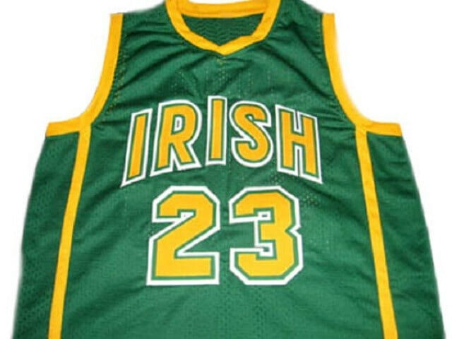 Lebron James #23 Irish High School Basketball Jersey Green