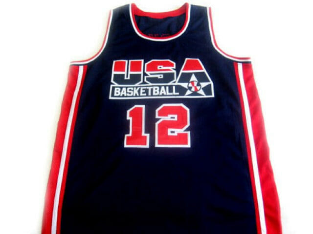 John Stockton #12 Team USA Basketball Jersey Navy Blue