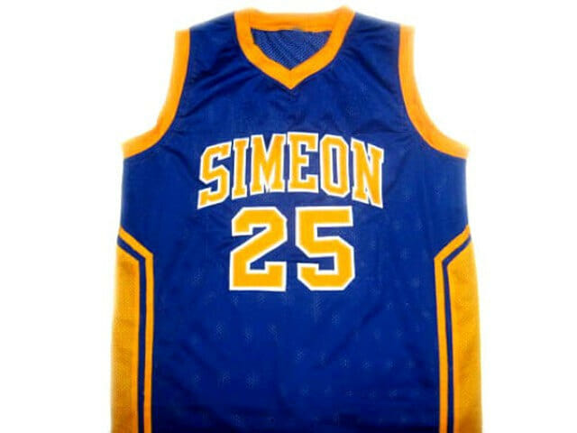 Ben Wilson #25 Simeon High School Basketball Jersey Blue
