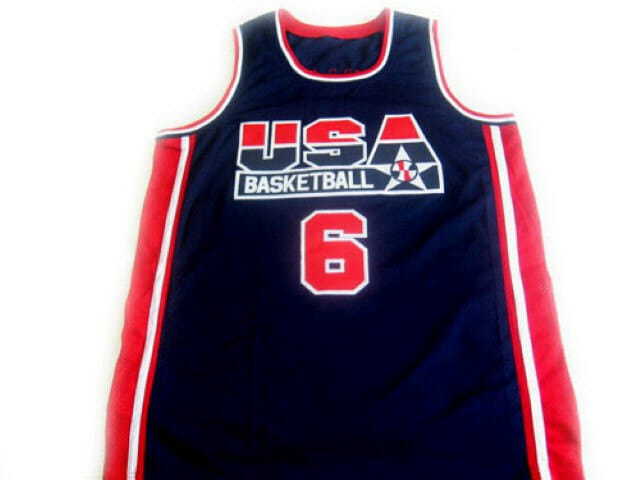 Patrick Ewing #6 Team Usa Basketball Jersey Navy Blue
