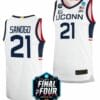 Adama Sanogo Jersey UConn Huskies College Basketball 2023 NCAA Final Four White #21