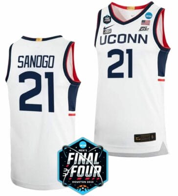 Adama Sanogo Jersey UConn Huskies College Basketball 2023 NCAA Final Four White #21