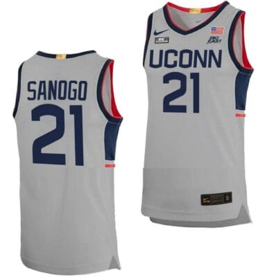 Adama Sanogo Jersey UConn Huskies College Basketball Limited Gray #21