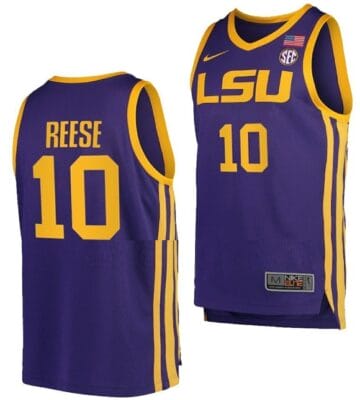 Angel Reese Jersey LSU Tigers College Basketball Purple #10