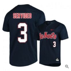 Anthony Servideo Jersey Ole Miss Rebels Baseball NCAA College Black Alumni #3