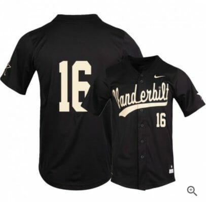 Austin Martin Jersey Vanderbilt Commodores Baseball NCAA College Black Alumni #16