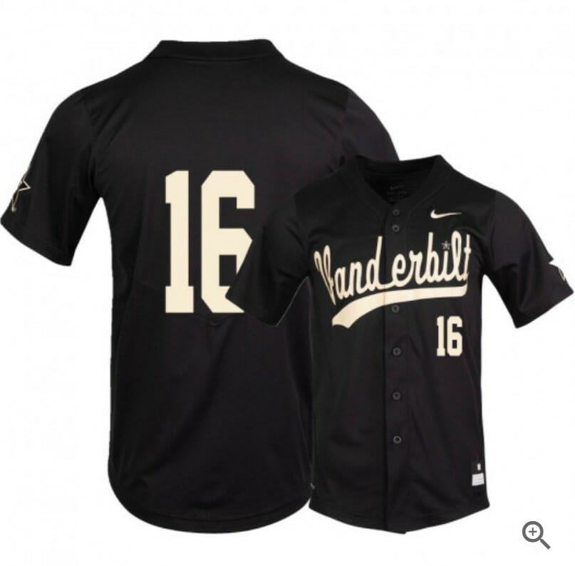 Austin Martin Jersey Vanderbilt Commodores Baseball NCAA College Black Alumni #16