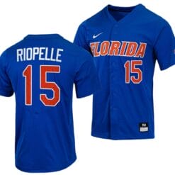 BT Riopelle Jersey Florida Gators College Baseball Full-Button Royal #15