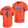 Benjamin Blackwell Jersey Clemson Tigers College Baseball Orange Full-Button #4