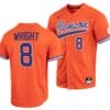 Blake Wright Jersey Clemson Tigers College Baseball Orange Full-Button #8