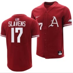 Brady Slavens Jersey Arkansas Razorbacks College Baseball Cardinal #17