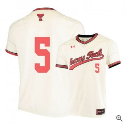 Brian Klein Jersey Texas Tech Red Raiders Baseball NCAA College Cream Alumni #5