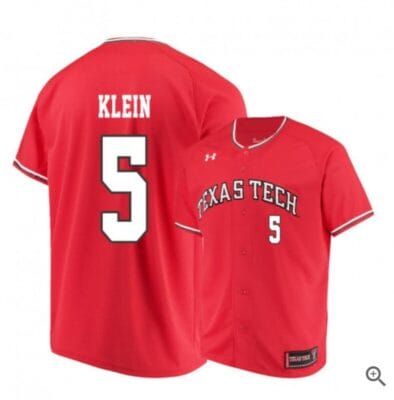 Brian Klein Jersey Texas Tech Red Raiders Baseball NCAA College Red Alumni #5