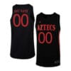 Custom San Diego State Aztecs Jersey College Basketball Name and Number Elite Black Red