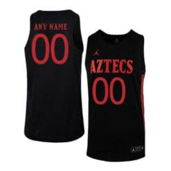 Custom San Diego State Aztecs Jersey College Basketball Name and Number Elite Black Red