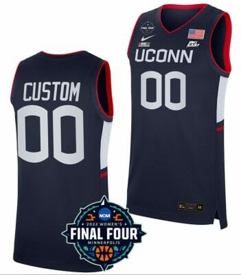Custom UConn Huskies Jersey College Basketball March Madness Final Four Navy