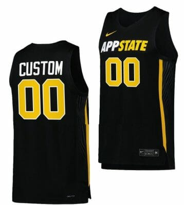 Custom Appalachian State Mountaineers Jersey Name and Number College Basketball Black