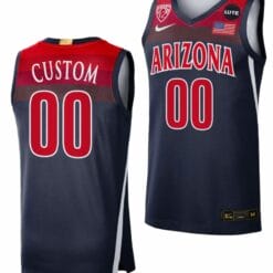 Custom Arizona Wildcats Jersey Name and Number College Basketball Limited Navy Elite