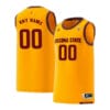 Custom Arizona State Jersey Name and Number Sun Devils College Basketball Yellow Retro