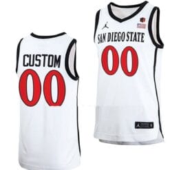Custom San Diego State Aztecs Basketball Jersey 2023 NCAA White