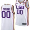 Custom LSU Tigers Jersey Name and Number College Basketball Limited White