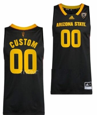 Custom Arizona State Jersey Name and Number Sun Devils College Basketball Swingman Black