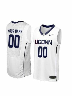 Custom UConn Huskies Jersey College Basketball Name and Number Elite White