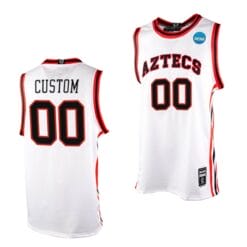 Custom San Diego State Aztecs Jersey Name and Number College Basketball March Madness White Throwback