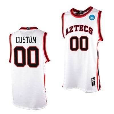 Custom San Diego State Aztecs Jersey Name and Number College Basketball March Madness White Throwback