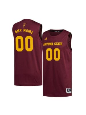 Custom Arizona State Jersey Name and Number Sun Devils College Basketball Maroon