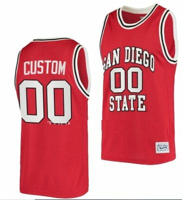 Custom San Diego State Aztecs Jersey Name and Number College Basketball Red Retro