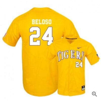 Cade Beloso Jersey Lsu Tigers Baseball NCAA College Yellow Elite Alumni #24