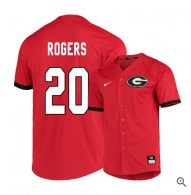 Chaney Rogers Jersey Georgia Bulldogs Baseball NCAA College Red Elite Alumni #20