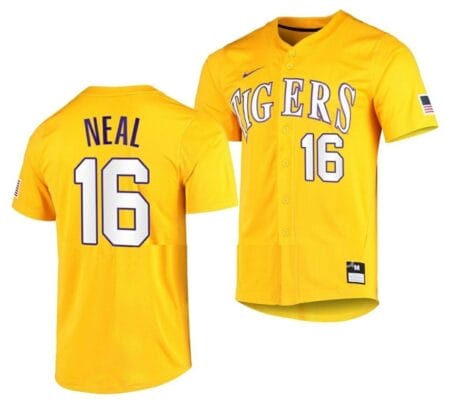 Chase Shores Jersey Lsu Tigers Baseball NCAA College Vapor Untouchable Elite Gold #16