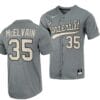Chris McElvain Jersey Vanderbilt Commodores College Baseball Full-Button Grey #35