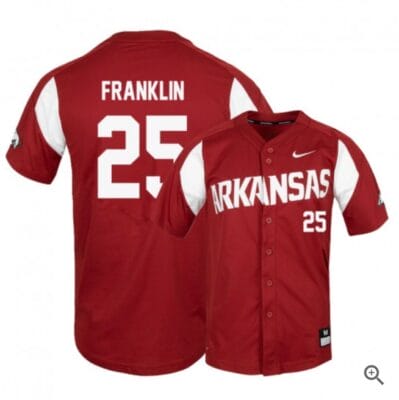 Christian Franklin Jersey Arkansas Razorbacks Baseball NCAA College Alumni Elite Red #25