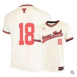 Cole Stilwell Jersey Texas Tech Red Raiders Baseball NCAA College Cream Alumni #18