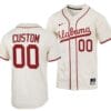 Custom Alabama Jersey Name and Number Baseball NCAA College Natural