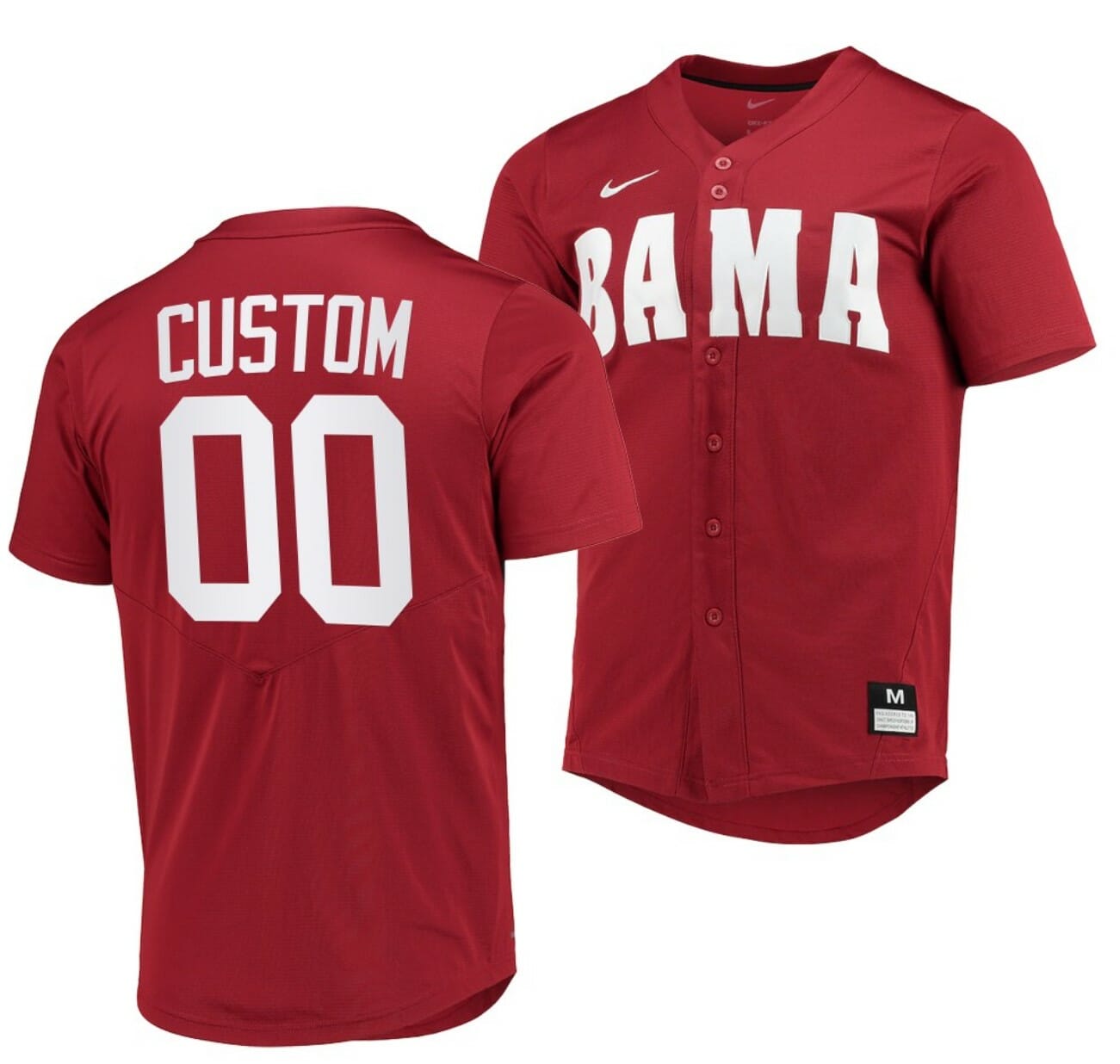 Custom Alabama Jersey Name and Number Baseball NCAA College Replica Red