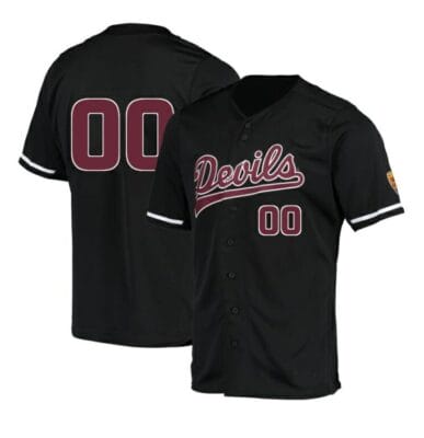 Custom Arizona State Jersey Name and Number Baseball College Black