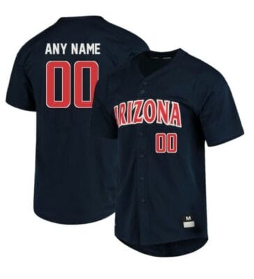 Custom Arizona Wildcats Jersey Name and Number NCAA Baseball College Navy