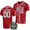 Custom Arkansas Razorbacks Jersey Name and Number Baseball NCAA 2022 College World Series Cardinal