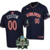 Custom Auburn Tigers Jersey Name and Number NCAA 2022 Baseball College World Series Navy