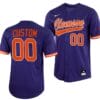 Custom Clemson Tigers Jersey Name and Number NCAA Baseball College Purple