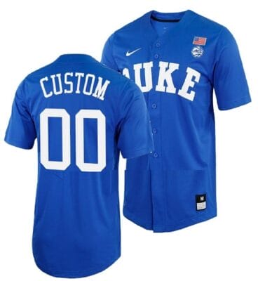 Custom Duke Blue Devils Jersey Name and Number Baseball NCAA College Royal